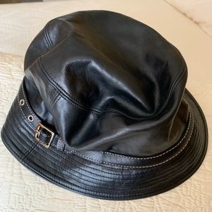 Vintage Leather Coach Bucket Hat